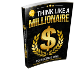 Think Like a Millionaire guidebook cover with a gold dollar sign and laurel wreath