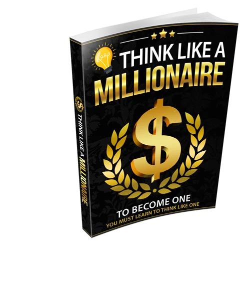 Think Like a Millionaire guidebook cover with a gold dollar sign and laurel wreath