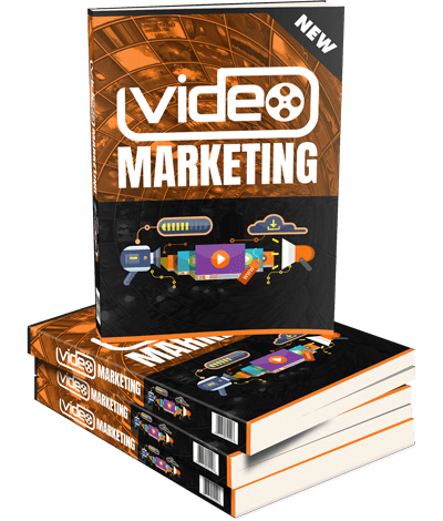 Video Marketing book cover and stacked books promoting marketing tools